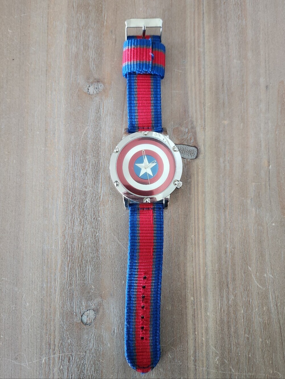 🛡️ Marvel Captain America Shield Watch | New Battery Installed Mens Watch
